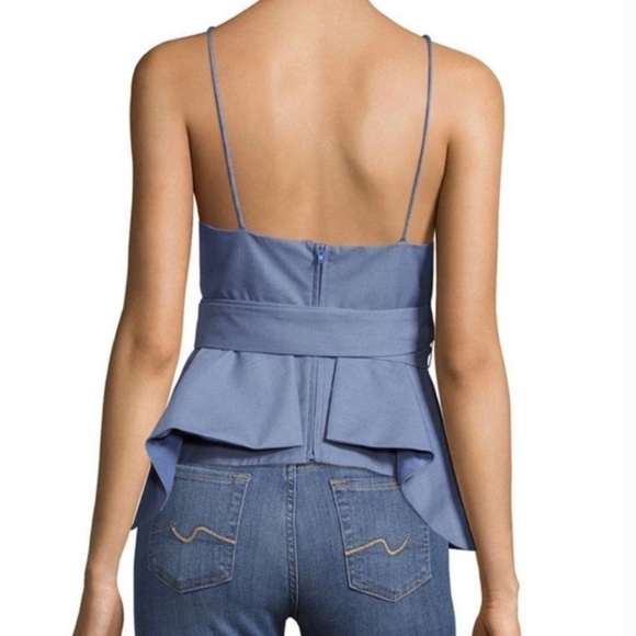 C/MEO Collective Peplum Top Light Blue Small - Picture 2 of 3